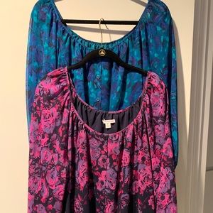 Isaac Mizrahi scoop neck blouses- sold as set